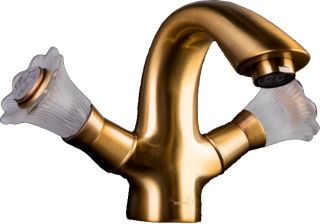 Смеситель для раковины Boheme Camelia золото 311-Camelia